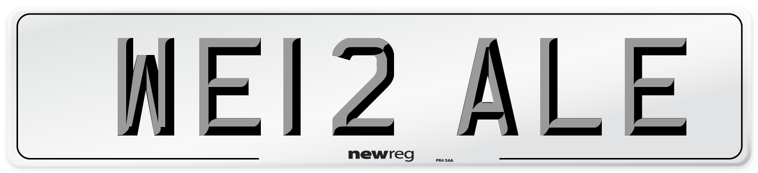 WE12 ALE Number Plate from New Reg